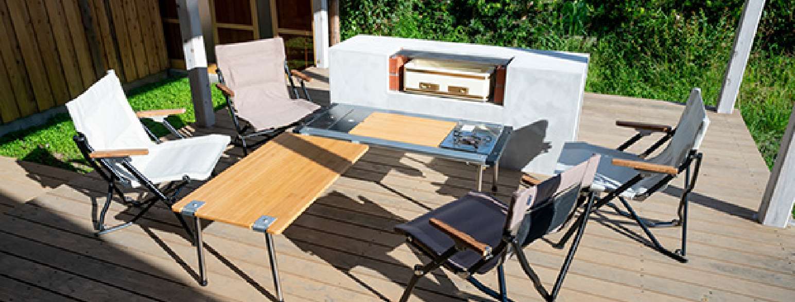 スノーピークの機材を<br />
ご自由に