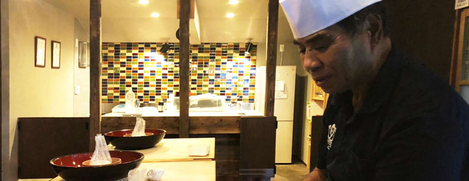 江戸流手打ちそばの技を<br />
直接ご指導いただけます！